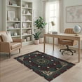 thumbnail image 2 of ODIKA 4'x6' Washable Area Rug Non-Slip, Chair-Friendly, Flatwoven Graphic Men Aesthetic Funky Vintage Casino Motif Anime Dice Alt Playful for Home Office, Under Desk, 2 of 7