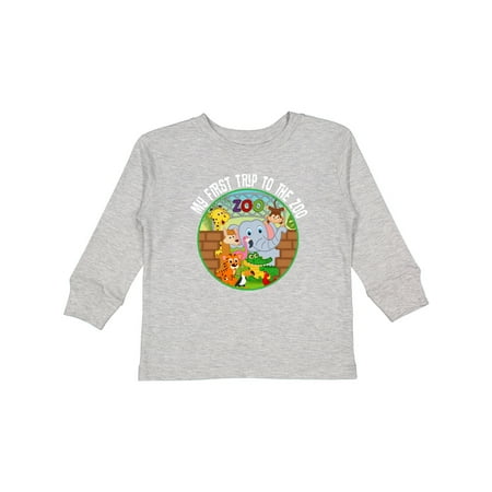 

Inktastic 1st Trip to Zoo Animals Outfit Gift Toddler Boy or Toddler Girl Long Sleeve T-Shirt