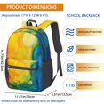 thumbnail image 3 of Pink and Yellow Tie Dye Pattern 17" School Backpacks for Teens,Waterproof Oxford Fabric,S-Shape Padded Straps for School,Travel,Hiking,Camping, 3 of 6