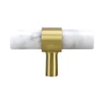 thumbnail image 1 of Tiradores de mármol para armarios, tiradores robustos y elegantes para cajoneras de baño, armarios, muebles de cocina y cómodas. Blanco de 35x60 mm, 1 of 4