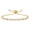 Clear, variant on 18K Gold-Plated Cubic Zirconia Rectangle Micro Pave Smooth Slider Bracelet Clear T120