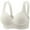 Gray, variant on Bras for Women No Underwire Full Coverage Wide Back Seamless Bralettes Senior Wireless Snap Closing Everyday Bras