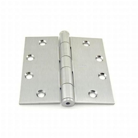 4.5 x 4.5 in. Steel Full Mortise Standard Weight Square Corner Hinge, No. 050038 Satin Chrome