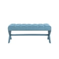 thumbnail image 2 of Chic Home Dianna Neo Traditional Linen X-Leg Bench, 2 of 5