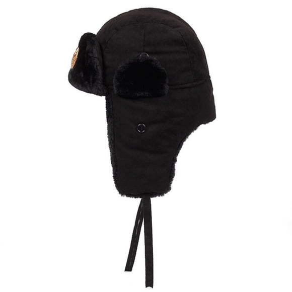 Russian Ushanka Badge Hat Pilot Hat Winter Hat With Earflaps Winter Warm Hat