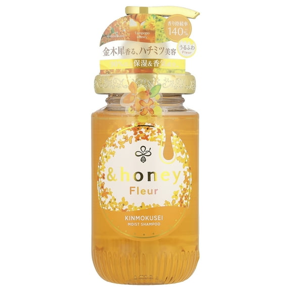 &honey Fleur Moist Shampoo, Osmanthus Honey, 14.9 fl oz (440 ml)