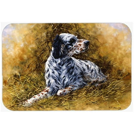 

Carolines Treasures English Setter by Michael Herring Glass Large Cutting Board