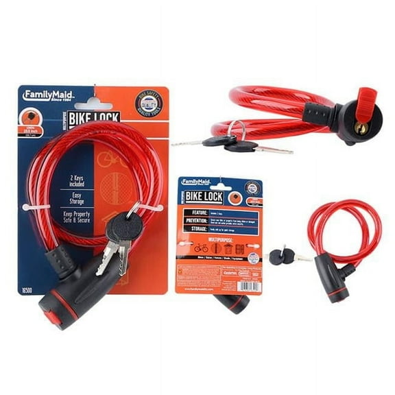 Family Maid 16500 23.5 in. Bicycle Lock with Sliding Cover - Pack of 72
