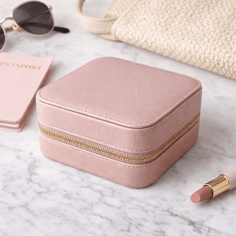 Hives and Honey Mya Compact Jewelry Travel Case, Blush photo 2