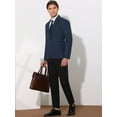 thumbnail image 4 of Unique Bargains Men's Business Slim Fit Sports Coats One Button Formal Blazers 2XL Dark Blue, 4 of 6