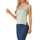 thumbnail image 4 of INSPIRAR CHIC Top de Satén para Mujer Sin Mangas con Cuello en V Básico de Doble Tirante Talla XS Verde Guisante, 4 of 6