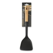 Thyme & Table Food-Safe Silicone Turner with Beechwood Handle, Black