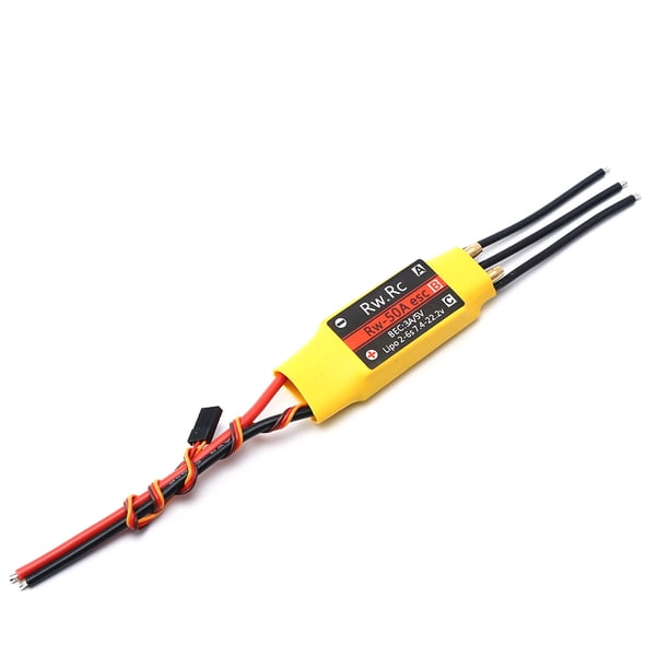 Controlador de velocidad electrónico bidireccional ESC sin escobillas 50A para barco de control remo Romacci 50A