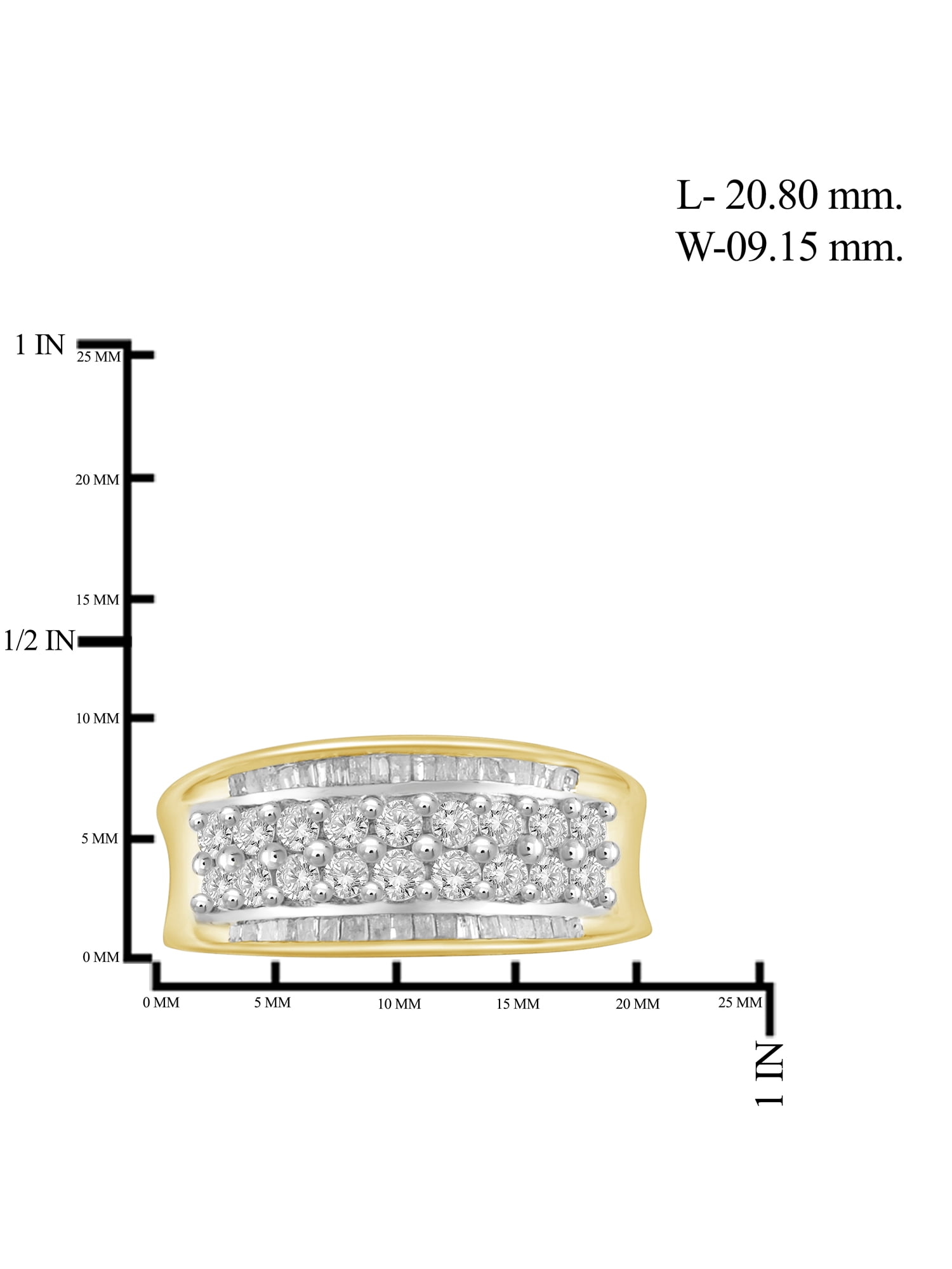 JewelersClub Diamond Rings for Women – 1.00 Carat White Diamond Ring Jewelry– 14K Gold Plated SIlver Bands for Women –– Ring by JewelersClub