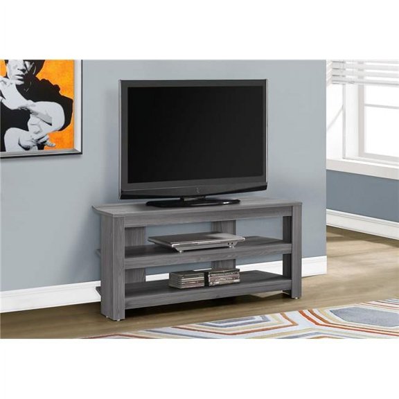19.75 in. Grey Particle Board & Laminate TV Stand