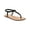 Black, variant on Womens Krisleyy Embossed Slingback T-Strap Sandals