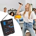 thumbnail image 1 of Table de Mixage Audio USB, Petit Micro Mixeur Métal 4 Canaux Réception Longue Distance pour Live Streaming, 1 of 8