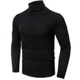 thumbnail image 2 of Fall Shirts for Men Fall/winter High Neck Bottoming Shirt Large Size Solid Color Long Sleeves, 2 of 3