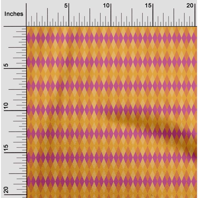 oneOone Polyester Lycra Pink Fabric Argyle Check Craft Projects Decor Fabric Printed By The Yard 56 Inch Wide
