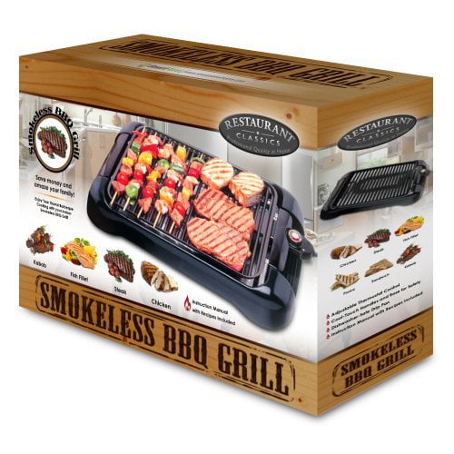 Smart SIG1 Indoor Smokeless BBQ Grill, Black