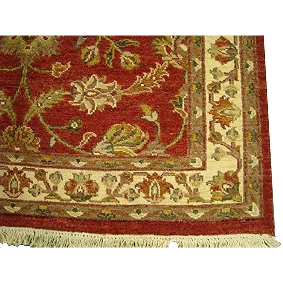 Chobi Zeigler Mahal Tapis de Zone Teint Végétal Rare Conçu Exclusif Noué à la Main (7.4 x 5.6)'