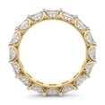 thumbnail image 4 of Round & Emerald Shape Lab Grown Diamond Sol Milgrain Eternity Ring For Women | 6 Carat IGI Certified 14K Yellow Gold | FG-VS Quality Friendly Diamonds Eternity Ring Size 5, 4 of 4