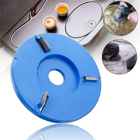 

SENRISE Milling Cutter Tool Woodworking Turbo Blade Safety for Woodworking Carving Polishing Arc/Flat Teeth Blue