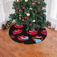 thumbnail image 2 of FMSHPON Funny Kiss Lips Xmas Christmas Tree Skirt Stand Mat for Holiday Party Decoration Indoor Outdoor 48 inches, 2 of 3