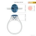 thumbnail image 5 of ANGARA Natural Oval Solitaire 7.2 ct London Blue Topaz Cocktail Ring in 925 Sterling Silver for Women (Size-14x10mm) | November Birthstone Jewelry for Women | London Blue Topaz Ring (Ring Size - 4.5), 5 of 10