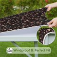 thumbnail image 6 of Pioneer Flower Floral Print Pattern Square Fitted Tablecloth with Elastic Edge,Square Table Cover,Washable Elastic Table Cover for Home Kitchen Party Decor 34"x34", 6 of 6