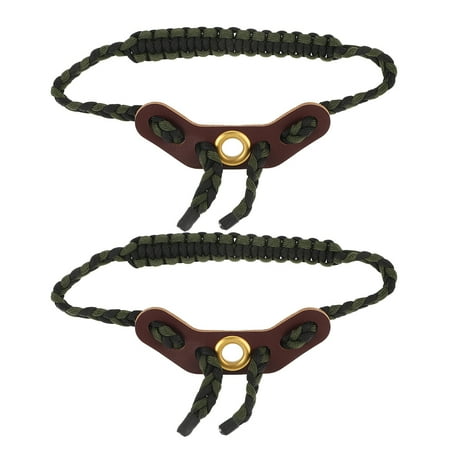 MLINS 2Pcs Archery Wrist Sling for Compound Bow Camouflage Color Braided Nylon Strap Adjustable Hunting Gear Target Accessories