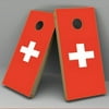 Switzerland Flag Cornhole Board Vinyl Decal Wrap
