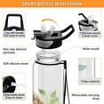 thumbnail image 4 of Monkey Leaves Sports Water Bottle Portable Travel Mug 32oz BPA Free Leak Proof Straw Transparent Tritan for Gym Yoga Cycling Camping, 4 of 7