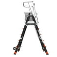 thumbnail image 5 of Little Giant Systems Adjustable Safety Cage Platform Ladder, 118.00 x 46.60 x 15.30 in, Fiberglass, 5 of 8