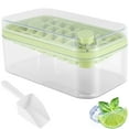 thumbnail image 2 of Ice Cube Tray with Lid Easy Release Large Ice Cube Mold for Freezer Ice Cube Maker with Scoop (Yellow), 2 of 8