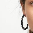 thumbnail image 2 of Estilo punk vintage para mujeres a la moda: aretes con tachuelas de turquesa negra, 2 of 2