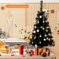 thumbnail image 3 of Costway 3ft Unlit Artificial Christmas Halloween Mini Tree Black w/Plastic Stand, 3 of 10