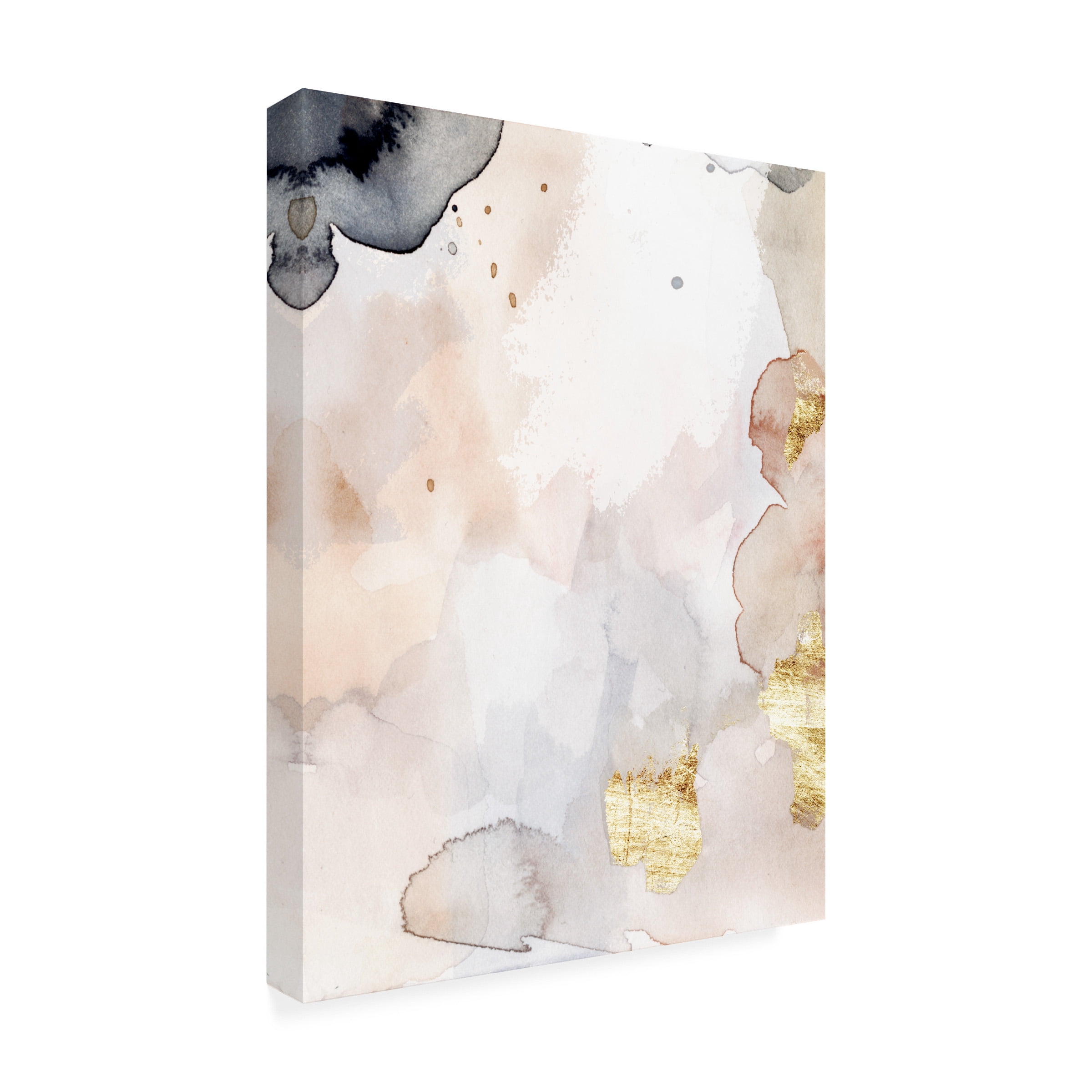 Victoria Barnes 'Indigo Blush and Gold I' Canvas Art