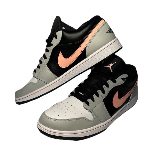 Size 14 -A i r-Jor-dan 1 Low 'Grey Fog Bleached Coral'