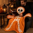 thumbnail image 3 of 50x60in Halloween Throw Blanket Soft Plush Cozy Warm Lightweight Decor for Couch Sofa Bed Home Accent Spooky Season Festival Nap Blanket, 3 of 8