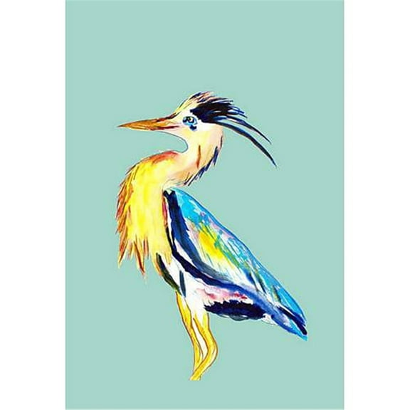 Betsy Drake Vertical Blue Heron Flag 28x40