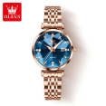 thumbnail image 1 of OLEVS Waterproof Luxury Diamond-shaped Watches For Women, Quartz Stainless Steel Strap With Gift Box, 1 of 9