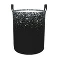 thumbnail image 6 of Lsque Silver Glitter1 pattern Laundry Hamper Basket, Tall Woven Rope Hamper Basket for Clothes, Lightweight Storage Basket, Collapsible Waterproof-Small, 6 of 8