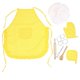 thumbnail image 1 of 11pcs Role Play Set Kitchen Costume Apron Chef Hat Oven Mitt Cookie Cutters Cake Baking Kit for 3+ Children(Yellow ), 1 of 4