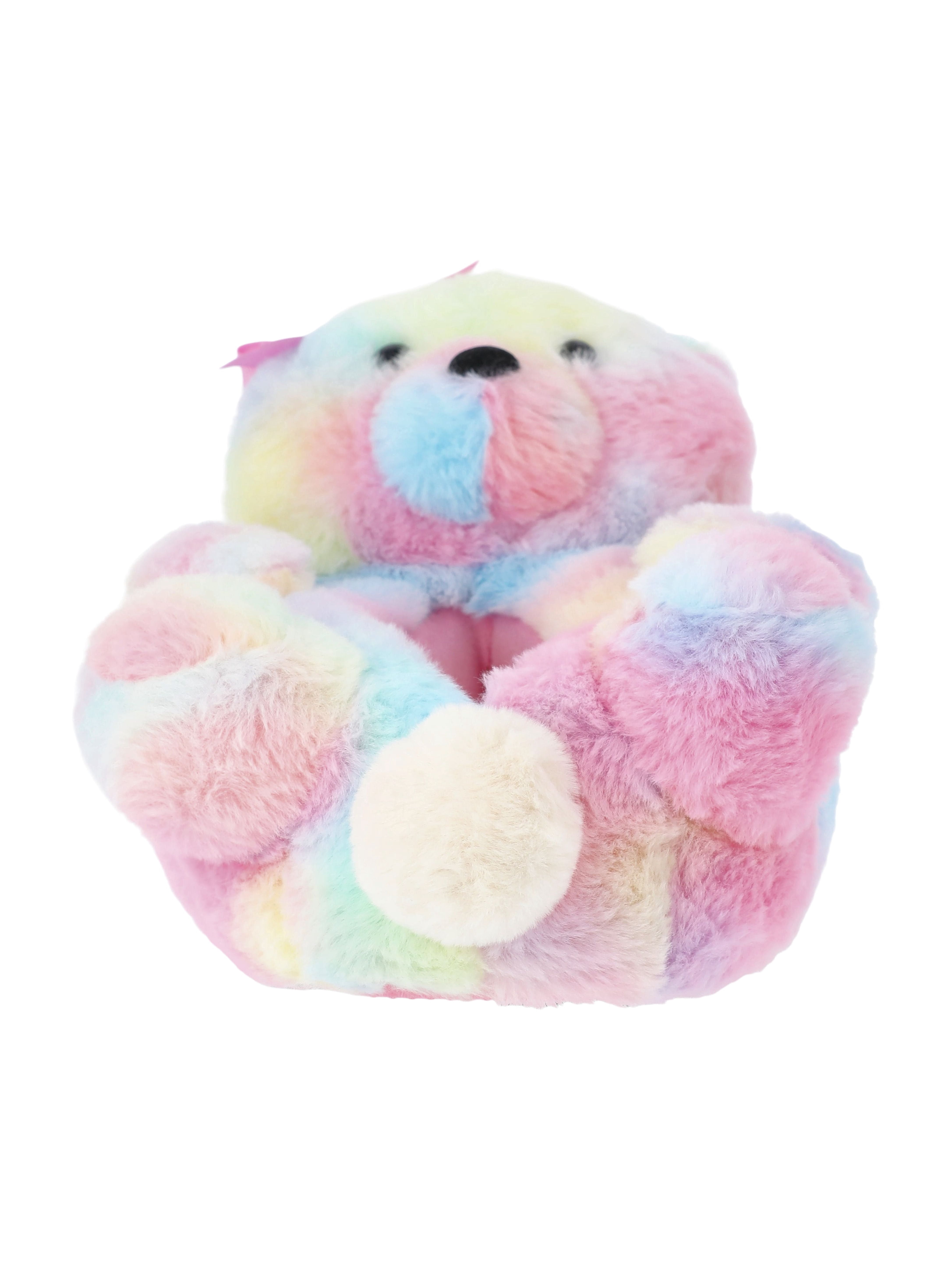 Wonder Nation Toddler Girls and Big Girls Plush Teddy Bear Slippers