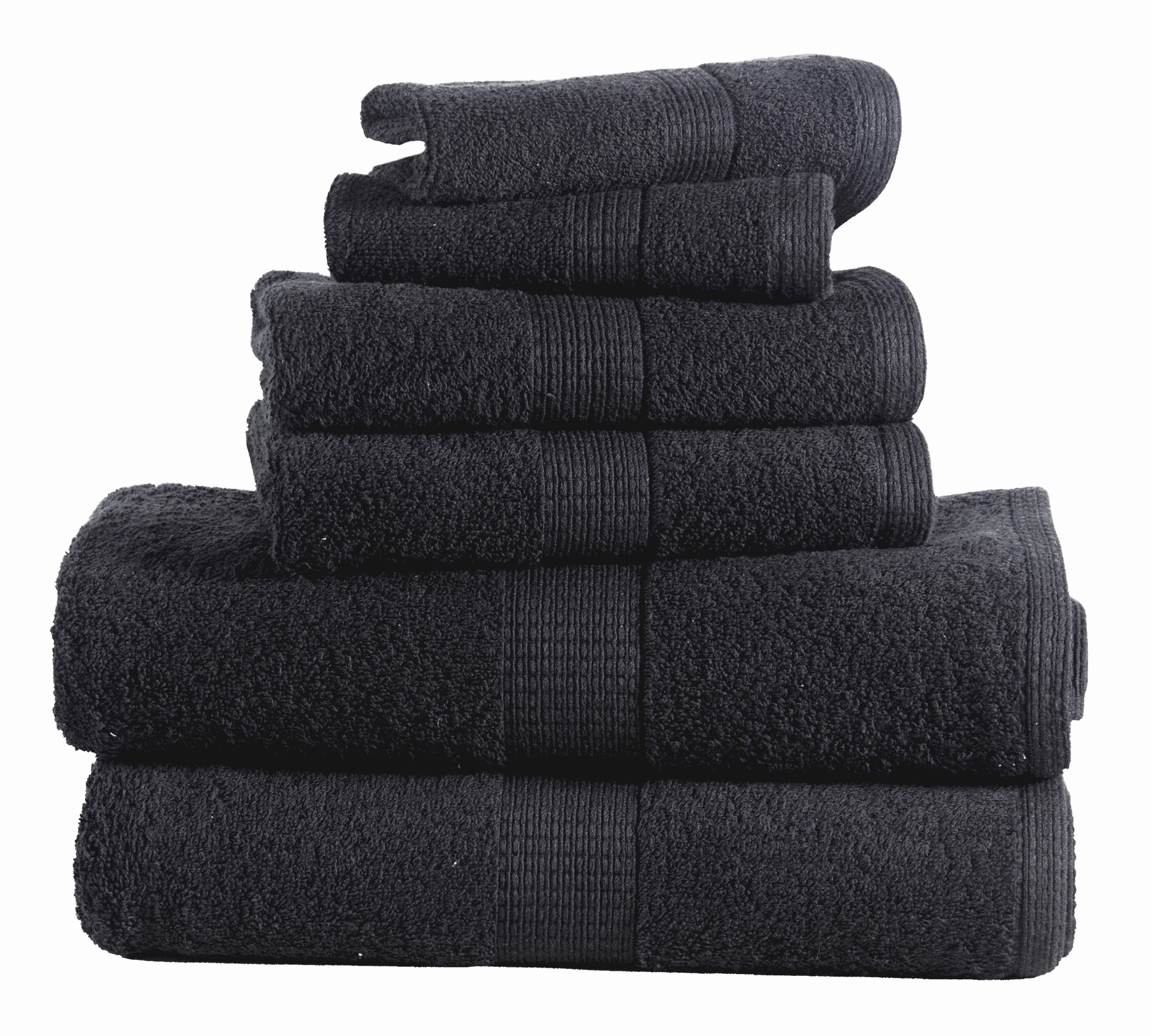 Addy Home Absorbent & Soft Low Twist 6 Piece Bath Towel Collection (2