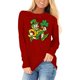 thumbnail image 4 of Uootdi St Patricks Day Long Sleeve Shirts for Women Retro Lucky Clover Tshirt Irish Shamrock Graphic Tee Tops Gift, 4 of 7