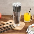 thumbnail image 3 of 100PCS Black Plastic Straws Drinking Coffee Stirrers for Wedding Coffee Sip Stir Sticks for Cocktail Tea Chocolate Hot Water Cold Drinks Cups Travel Mugs Crafts Home Bars, 3 of 7