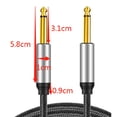 thumbnail image 3 of Cable De Audio 6,35 Jack macho a macho resistencia de bajo ruido 6,35mm Mono Jack para amplificador mezclador, 3 of 7
