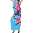 thumbnail image 2 of HAPPY BAY Women's Beach Bikini Swimwear Swim Cover up Wrap Skirt Bathing suit Summer Wraps Beachwear Sarong Coverups Swimsuits for Women One Size Royal, Floral, 2 of 5